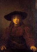 REMBRANDT Harmenszoon van Rijn The Girl in a Picture Frame, china oil painting artist